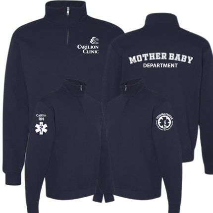 Carilion Clinic Specialty Department - Navy Jerzees Quarter Zip Sweatshirt