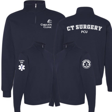 Carilion Clinic Specialty Department - Navy Jerzees Quarter Zip Sweatshirt