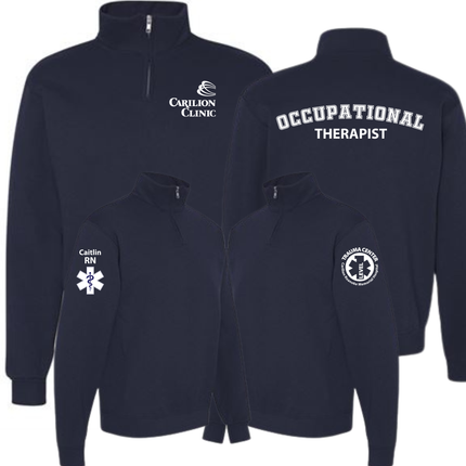Carilion Clinic Specialty Department - Navy Jerzees Quarter Zip Sweatshirt