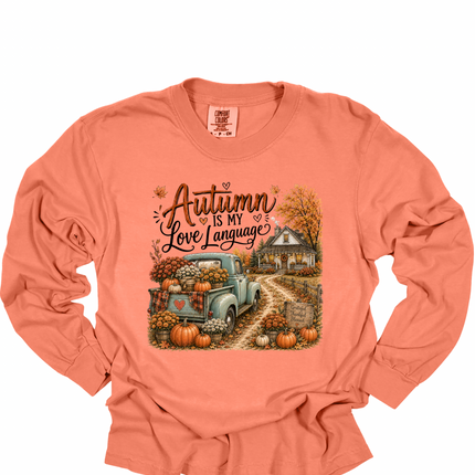 Autumn is My Love Language - Comfort Colors Long Sleeve