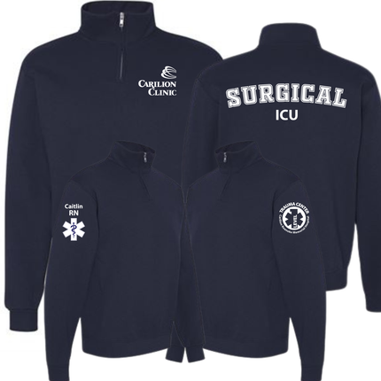 Carilion Clinic Specialty Department - Navy Jerzees Quarter Zip Sweatshirt