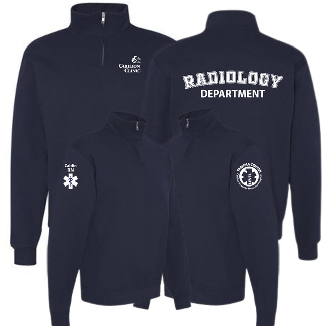 Carilion Clinic Specialty Department - Navy Jerzees Quarter Zip Sweatshirt