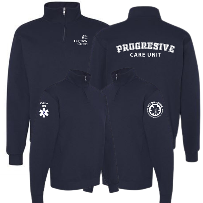 Carilion Clinic Specialty Department - Navy Jerzees Quarter Zip Sweatshirt
