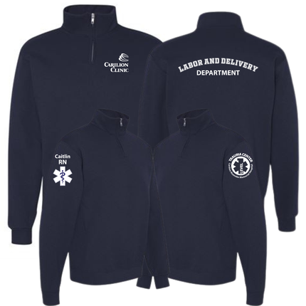 Carilion Clinic Specialty Department - Navy Jerzees Quarter Zip Sweatshirt