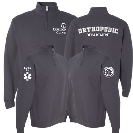 Carilion Clinic Specialty Department - Charcoal Jerzees Quarter Zip Sweatshirt
