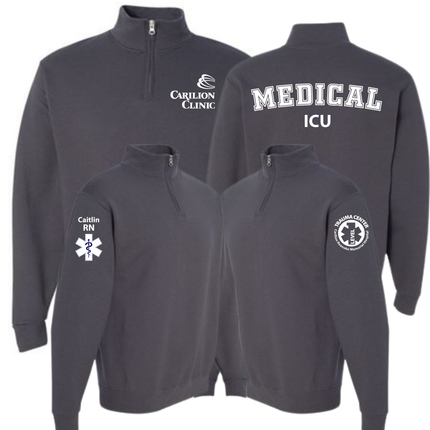 Carilion Clinic Specialty Department - Charcoal Jerzees Quarter Zip Sweatshirt
