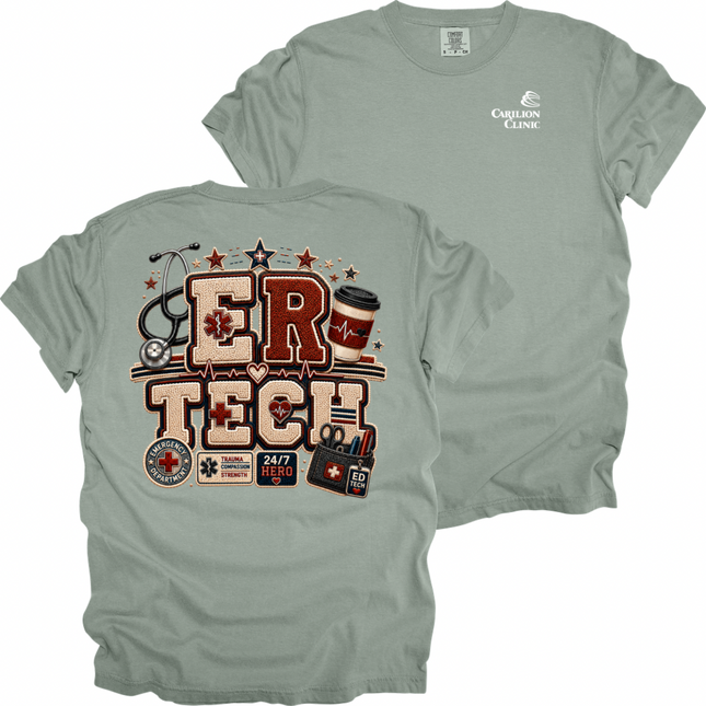 Carilion Clinic Faux Chenille ER Tech - Comfort Colors T-Shirt