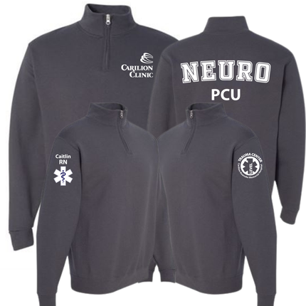 Carilion Clinic Specialty Department - Charcoal Jerzees Quarter Zip Sweatshirt