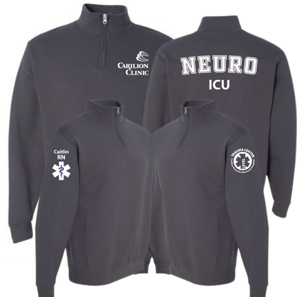 Carilion Clinic Specialty Department - Charcoal Jerzees Quarter Zip Sweatshirt