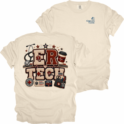 Carilion Clinic Faux Chenille ER Tech - Comfort Colors T-Shirt