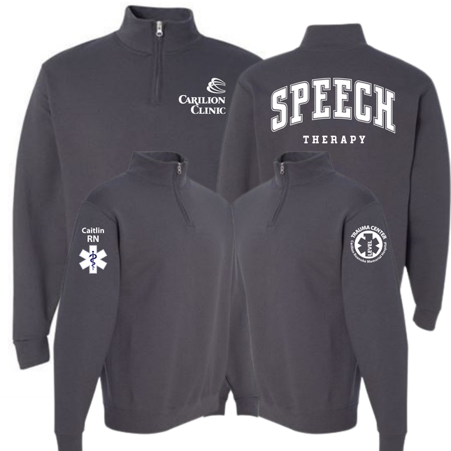 Carilion Clinic Specialty Department - Charcoal Jerzees Quarter Zip Sweatshirt
