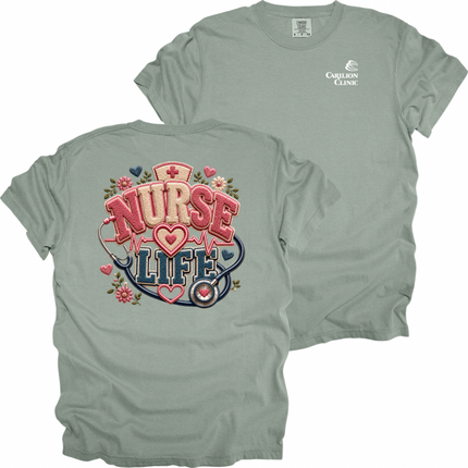 Carilion Clinic Faux Chenille Nurse Life - Comfort Colors T-Shirt