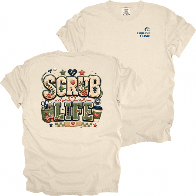 Carilion Clinic Faux Chenille Scrub Life - Comfort Colors T-Shirt