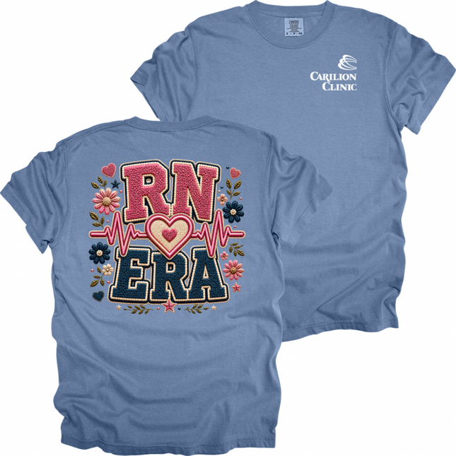 Carilion Clinic Faux Chenille RN Era - Comfort Colors T-Shirt