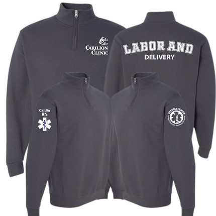 Carilion Clinic Specialty Department - Charcoal Jerzees Quarter Zip Sweatshirt