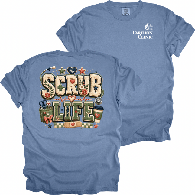 Carilion Clinic Faux Chenille Scrub Life - Comfort Colors T-Shirt