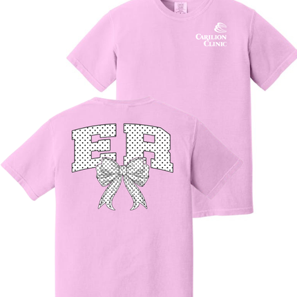 Carilion Clinic White Polka Dot - Comfort Colors T-Shirt