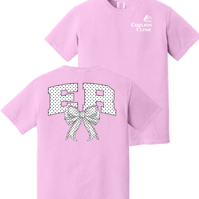 Carilion Clinic White Polka Dot - Comfort Colors T-Shirt