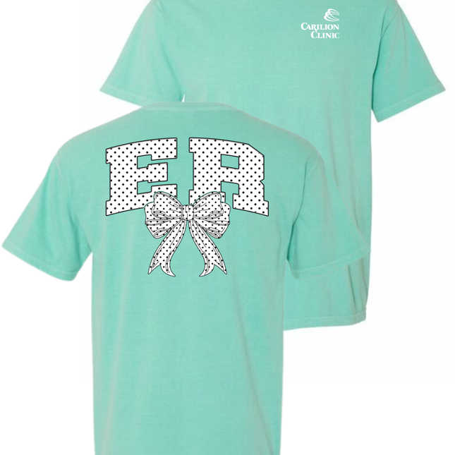 Carilion Clinic White Polka Dot - Comfort Colors T-Shirt