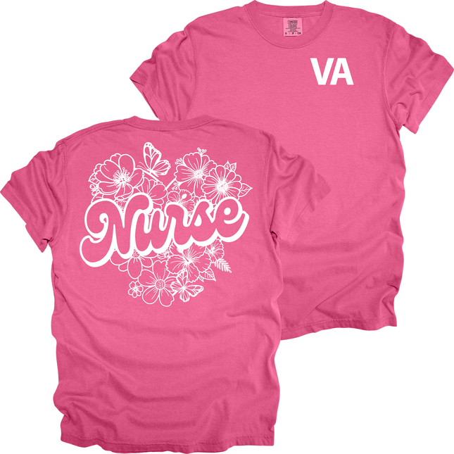 Veterans Administration Sketched Nurse - Comfort Colors T-Shirt