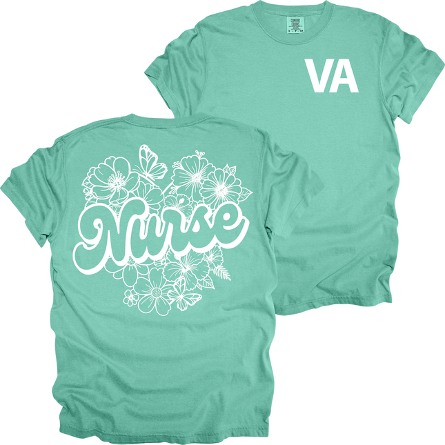 Veterans Administration Sketched Nurse - Comfort Colors T-Shirt