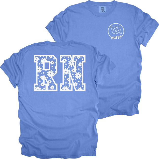 Veterans Administration White Daisy RN - Comfort Colors T-Shirt