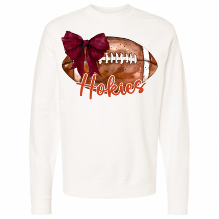Croquette Hokies Football with Bow - Gildan Series