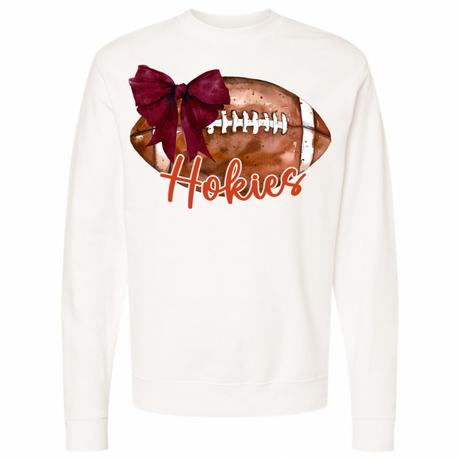 Croquette Hokies Football with Bow - Gildan Series