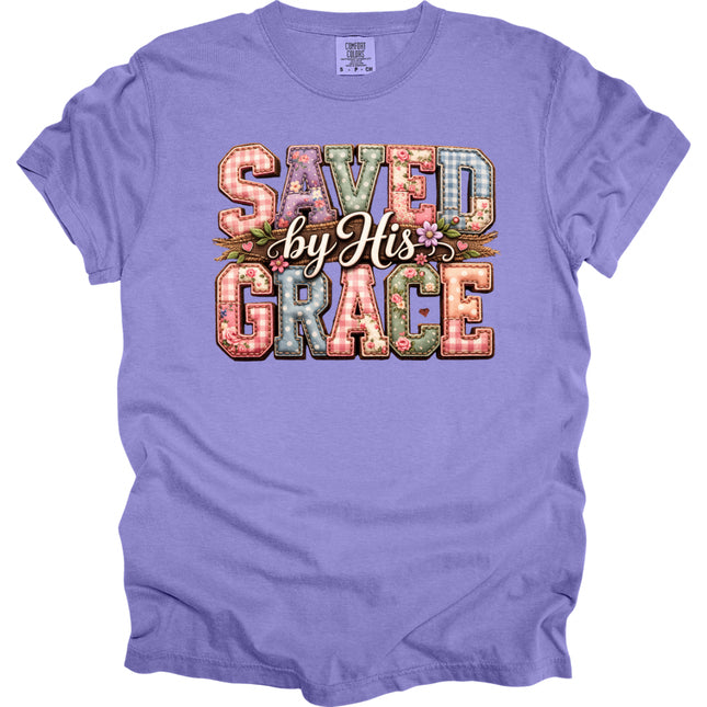 Saved By His Grace -  Comfort Colors T-Shirt