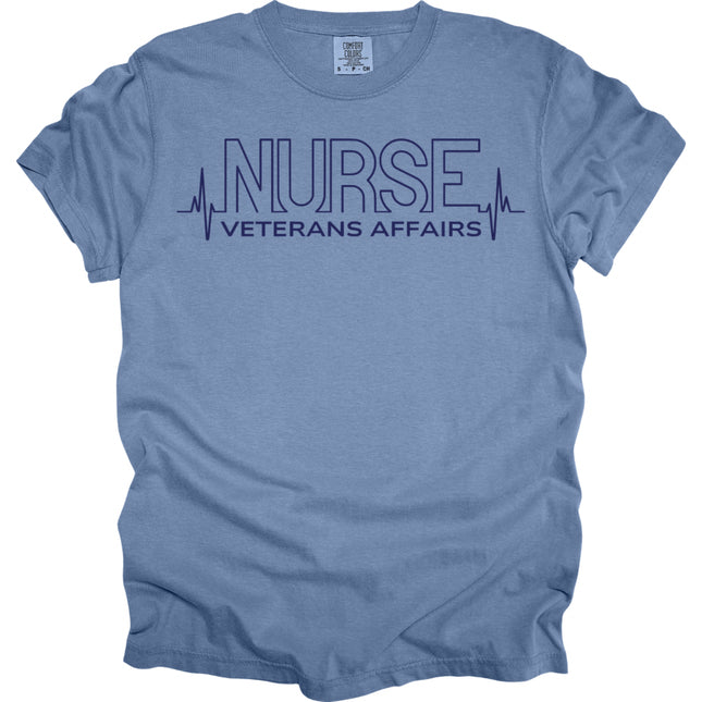 Nurse Heartbeat Veterans Affairs - Comfort Colors T-Shirt