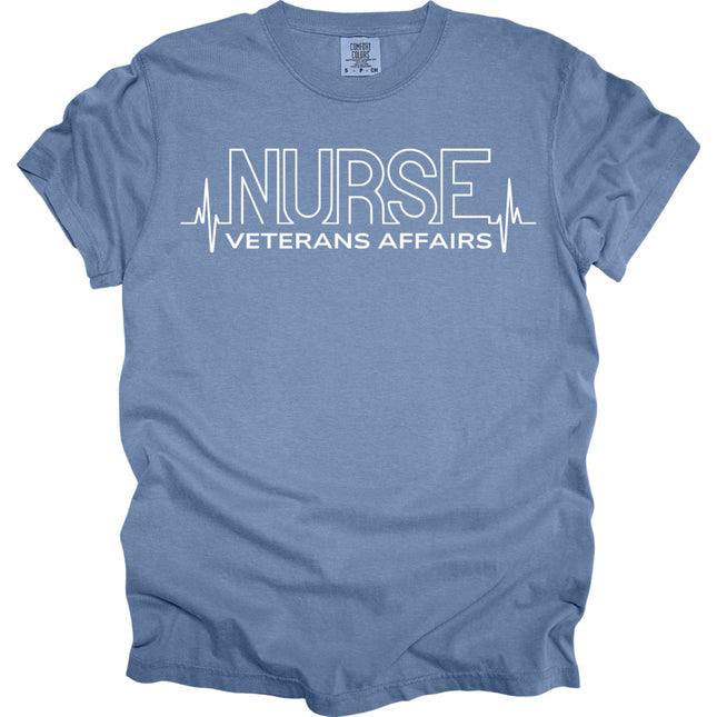 Nurse Heartbeat Veterans Affairs - Comfort Colors T-Shirt