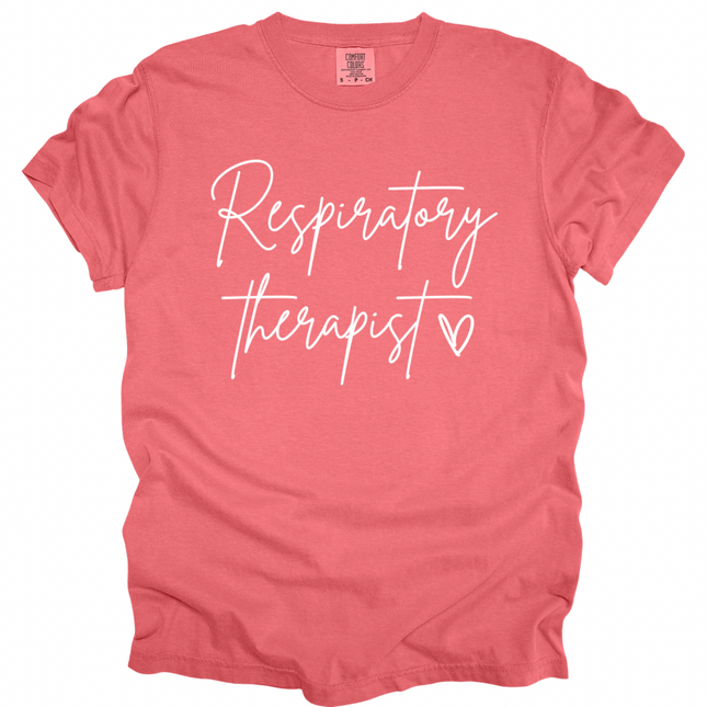 Respiratory Therapy with Heart - Comfort Colors T-Shirt