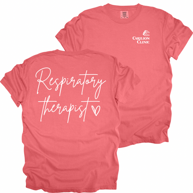 Carilion Clinic Cursive Respiratory Therapy - Comfort Colors T-Shirt