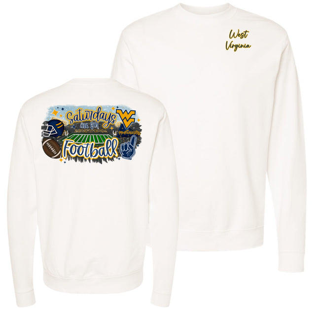 Saturdays are for West Virginia Football with Cursive WV - Gildan Series