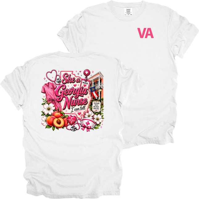 She's A Georgia Nurse - Comfort Colors T-Shirt