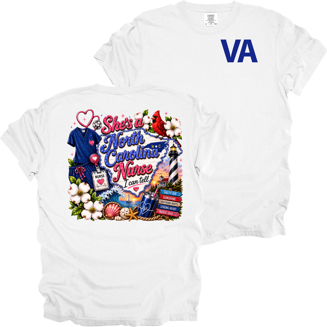 She's A North Carolina Nurse - Comfort Colors T-Shirt