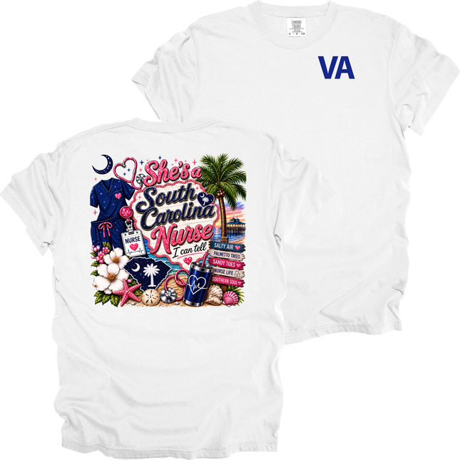 She's A South Carolina Nurse - Comfort Colors T-Shirt