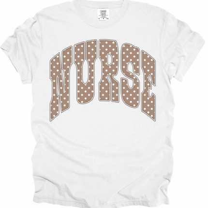 Brown Polka Dot Nurse - Comfort Colors T-Shirt
