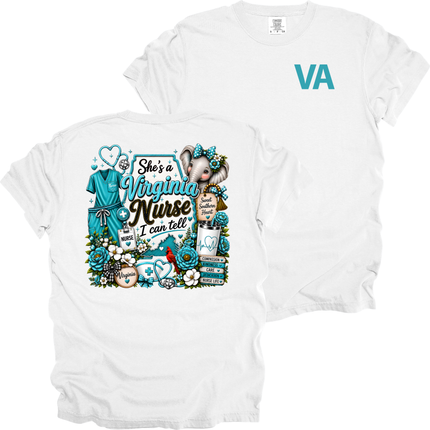 Veterans Affair - She's A Virginia Nurse - Comfort Colors T-Shirt