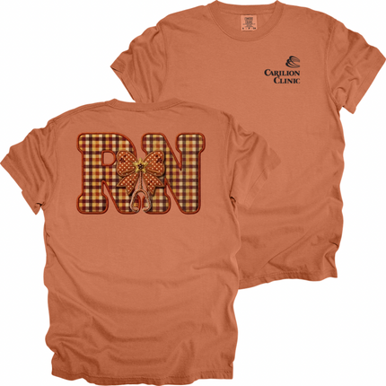 Carilion Clinic Fall Plaid RN - Comfort Colors T-Shirt