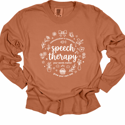 Speech Therapy Communication is Connection - Comfort Colors Apparel