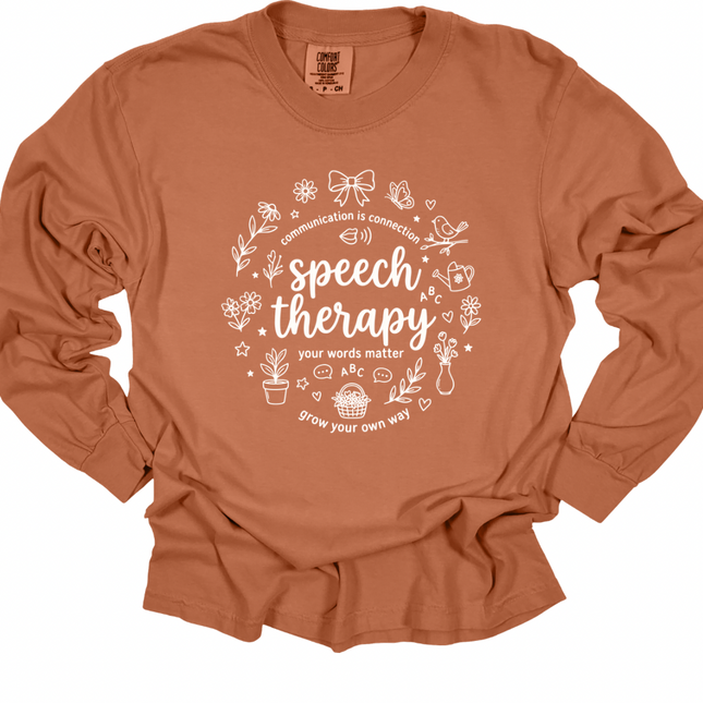 Speech Therapy Communication is Connection - Comfort Colors Apparel