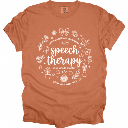 Speech Therapy Communication is Connection - Comfort Colors Apparel