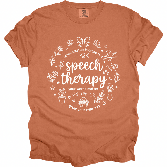 Speech Therapy Communication is Connection - Comfort Colors Apparel