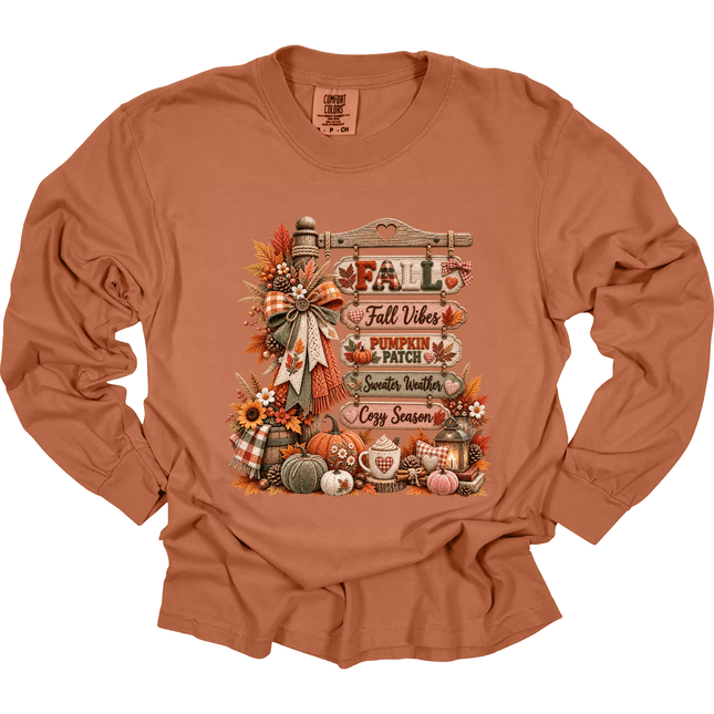 Fall Vibes - Comfort Colors Long Sleeve