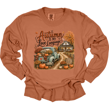 Autumn is My Love Language - Comfort Colors Long Sleeve