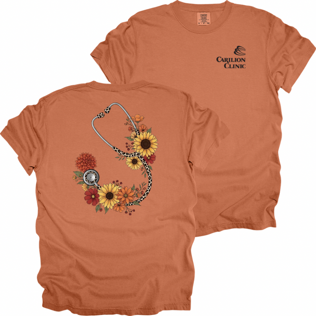 Carilion Clinic Fall Nurse with Stethoscope 1 - Comfort Colors T-Shirt