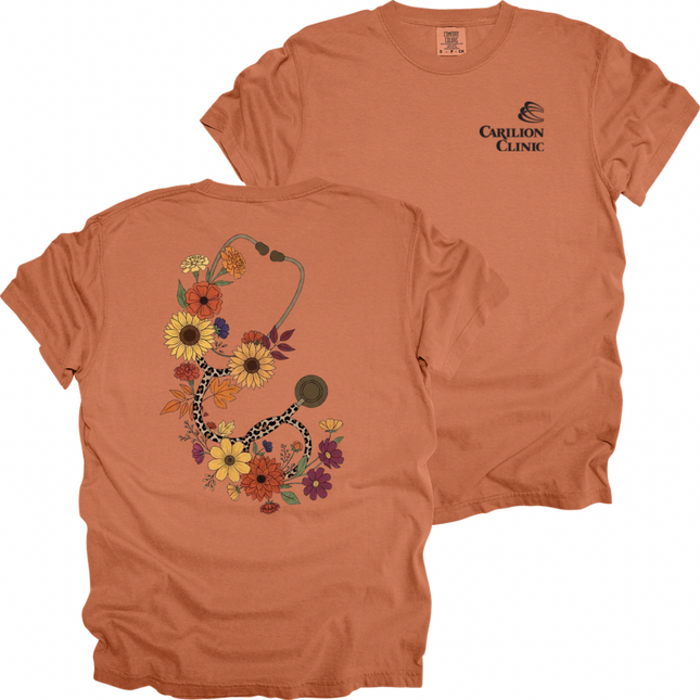 Carilion Clinic Fall Nurse with Stethoscope 2 - Comfort Colors T-Shirt