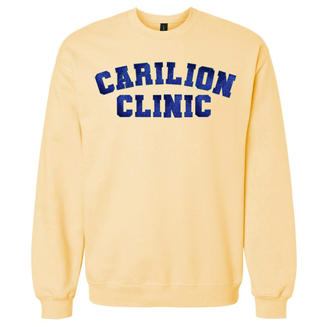 Glitter Embroidered Carilion Clinic Gildan Crewneck Sweatshirt