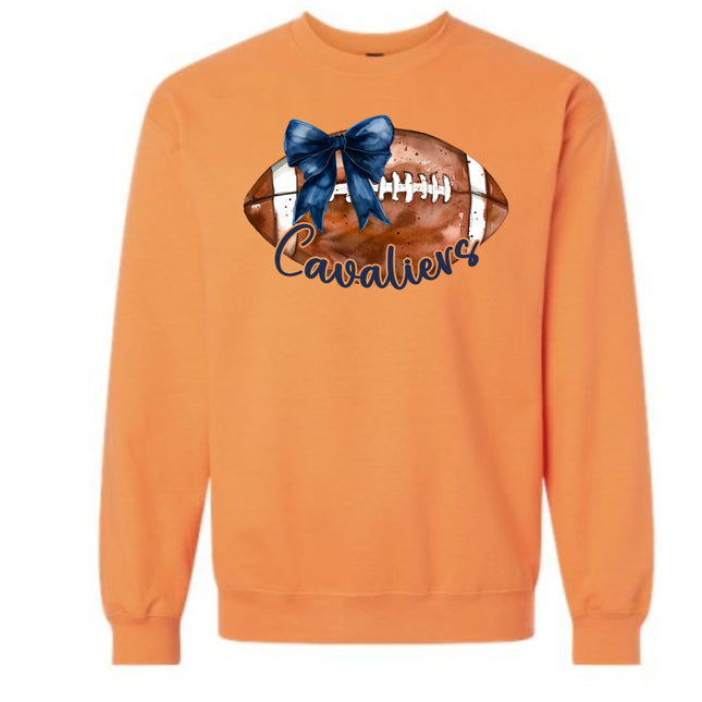 Croquette Cavaliers Football with Bow - Gildan Series